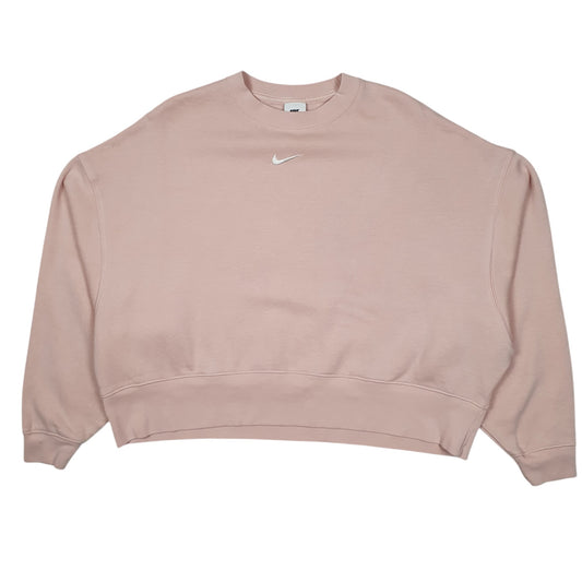 Womens Pink Nike Baggy Fit Crewneck Jumper