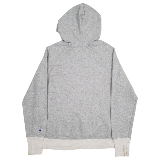 Womens Grey Champion Spellout Hoodie Jumper