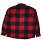 Mens Red Wrangler Fleece Plaid Full Zip Coat