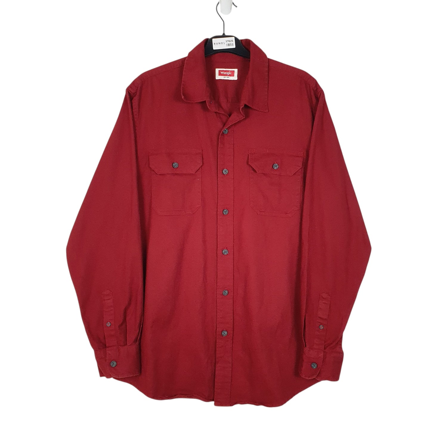 Mens Red Wrangler  Long Sleeve Shirt