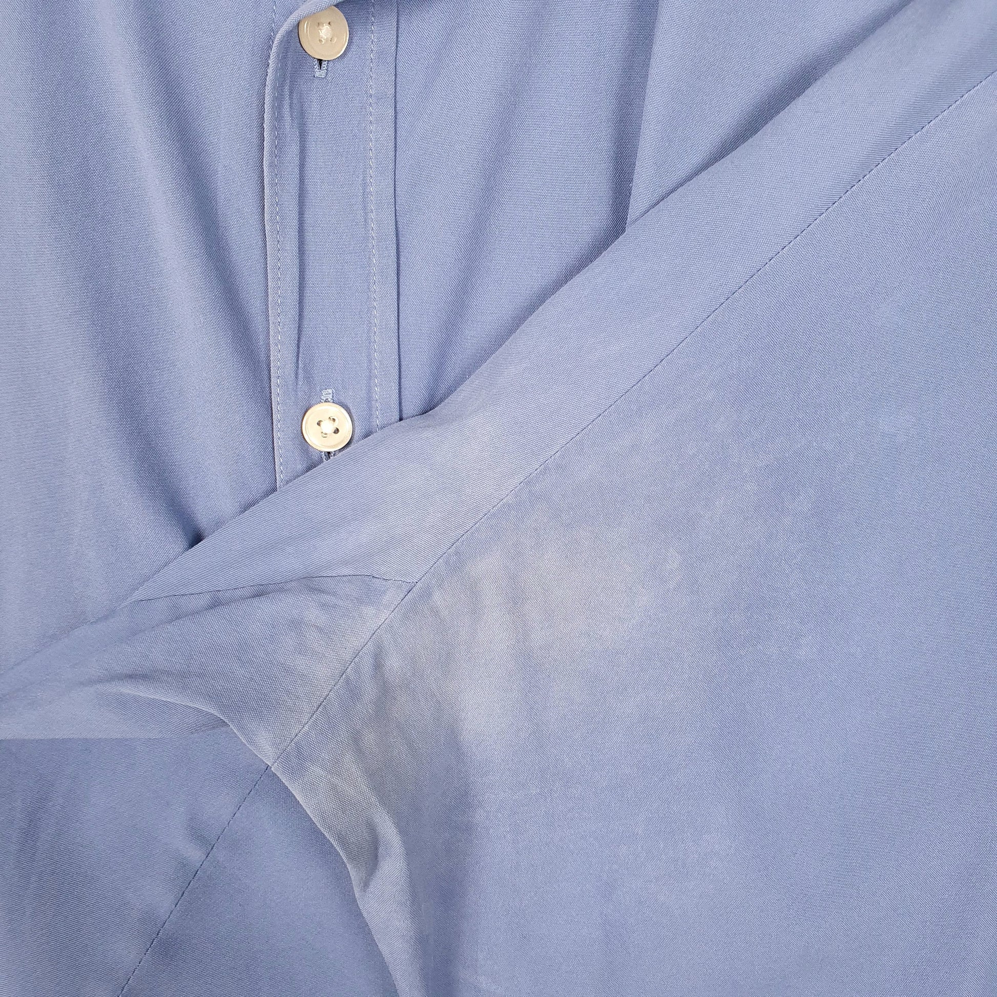 Mens Blue Thomas Pink Superfine Italian Stretch  Shirt