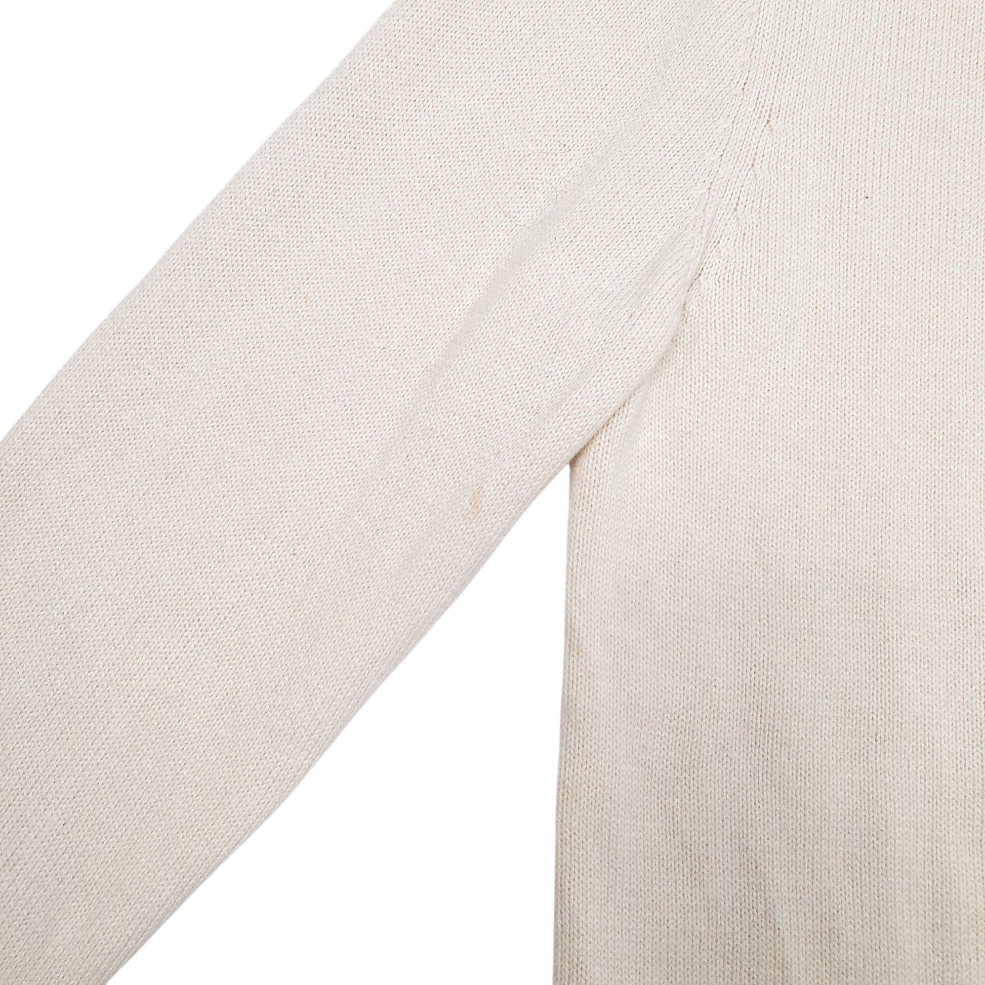 Mens Cream Tommy Hilfiger Cable Knit Crewneck Jumper