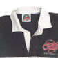 Mens Black Barbarian Rugby Crewneck Polo Shirt