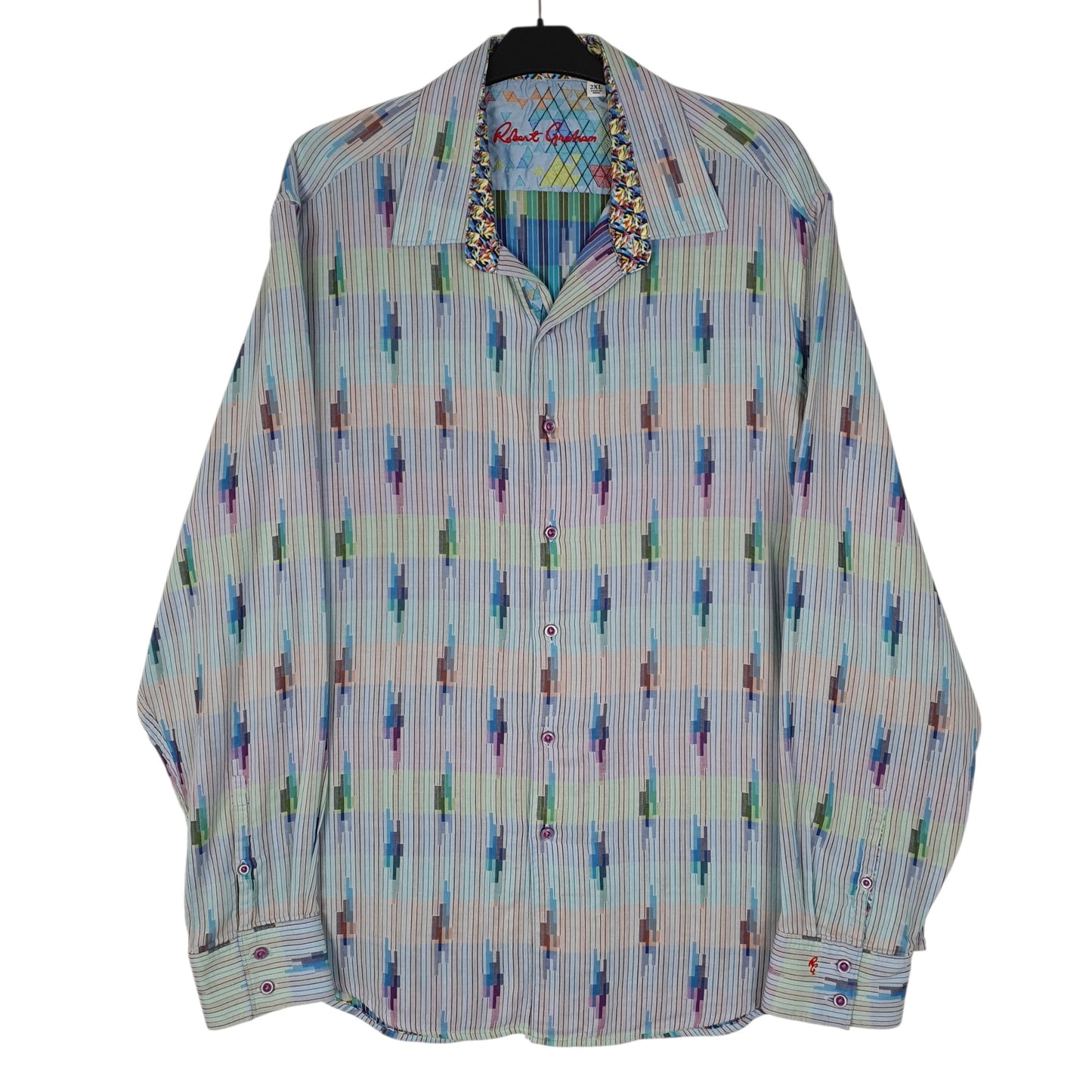 Mens Blue Robert Graham  Long Sleeve Shirt