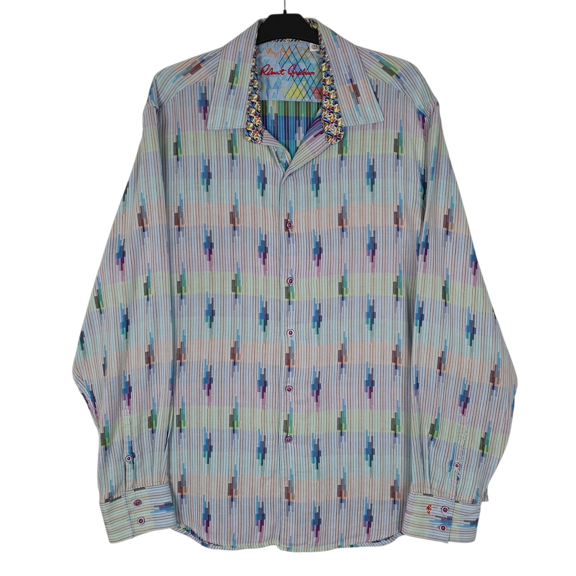 Mens Blue Robert Graham  Long Sleeve Shirt