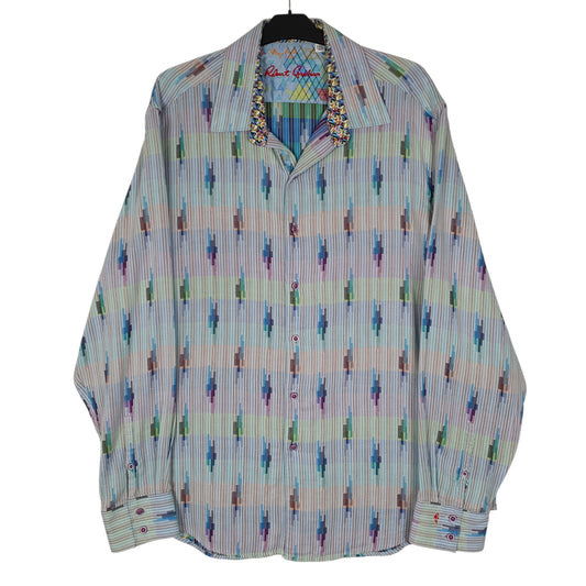 Mens Blue Robert Graham  Long Sleeve Shirt