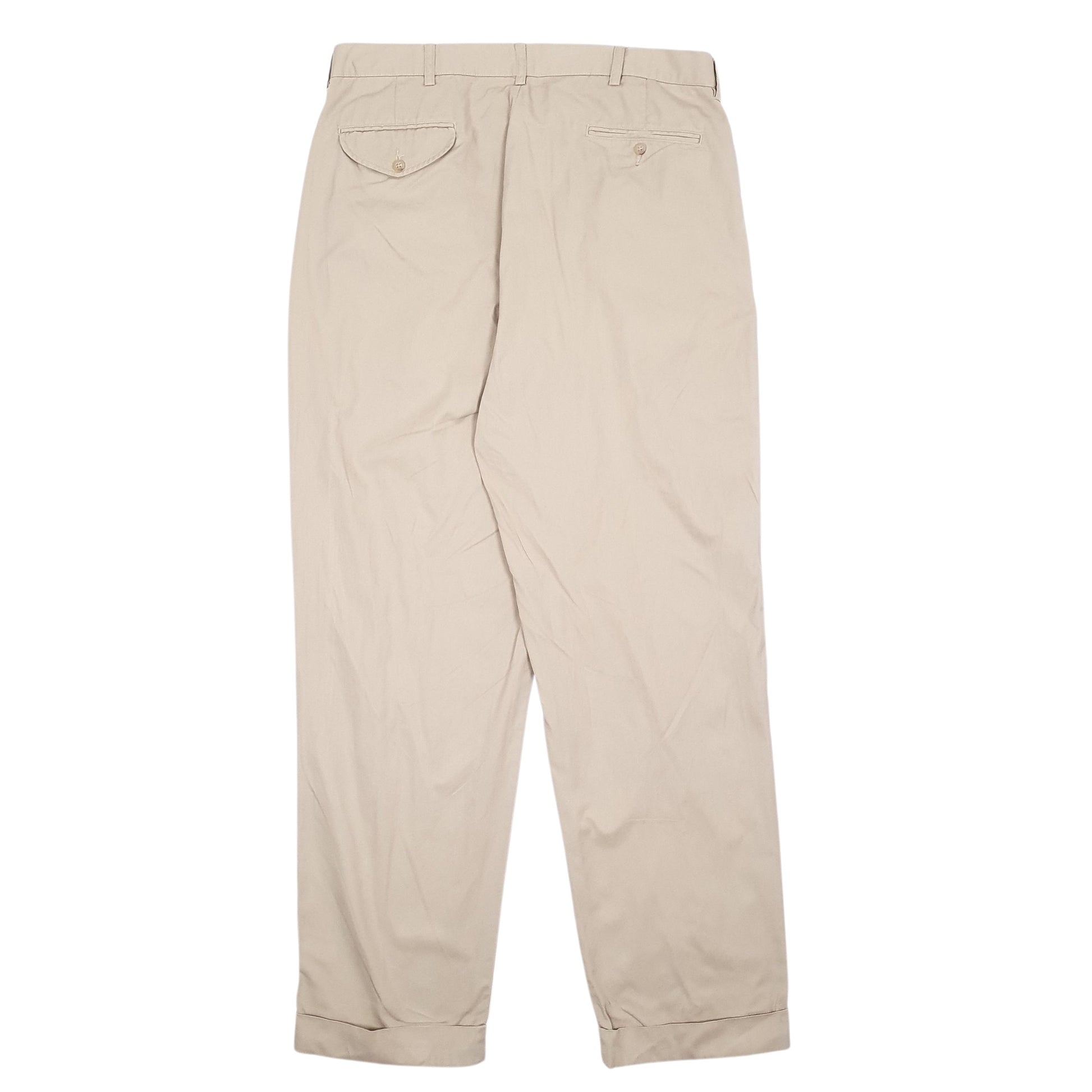 Mens Beige Polo Ralph Lauren Hammond Pant Pleated  Trousers