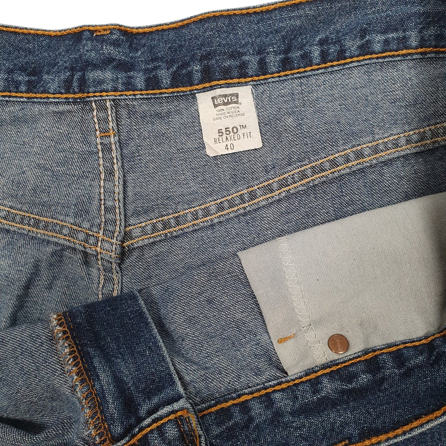 Mens Blue Levis 550 Vintage 90s Made In USA  Shorts