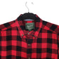 Mens Red Woolrich Flannel Plaid  Shirt