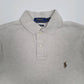 Mens Grey Polo Ralph Lauren Custom Slim Fit  Polo Shirt
