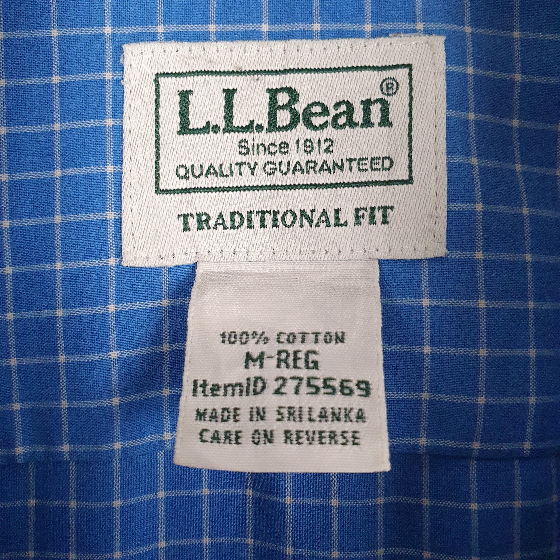 Mens Blue L.L.Bean   Shirt