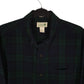 Mens Navy L.L.Bean Thick Plaid Flannel  Shirt
