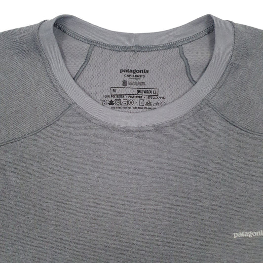 Mens Grey Patagonia Capilene  T Shirt