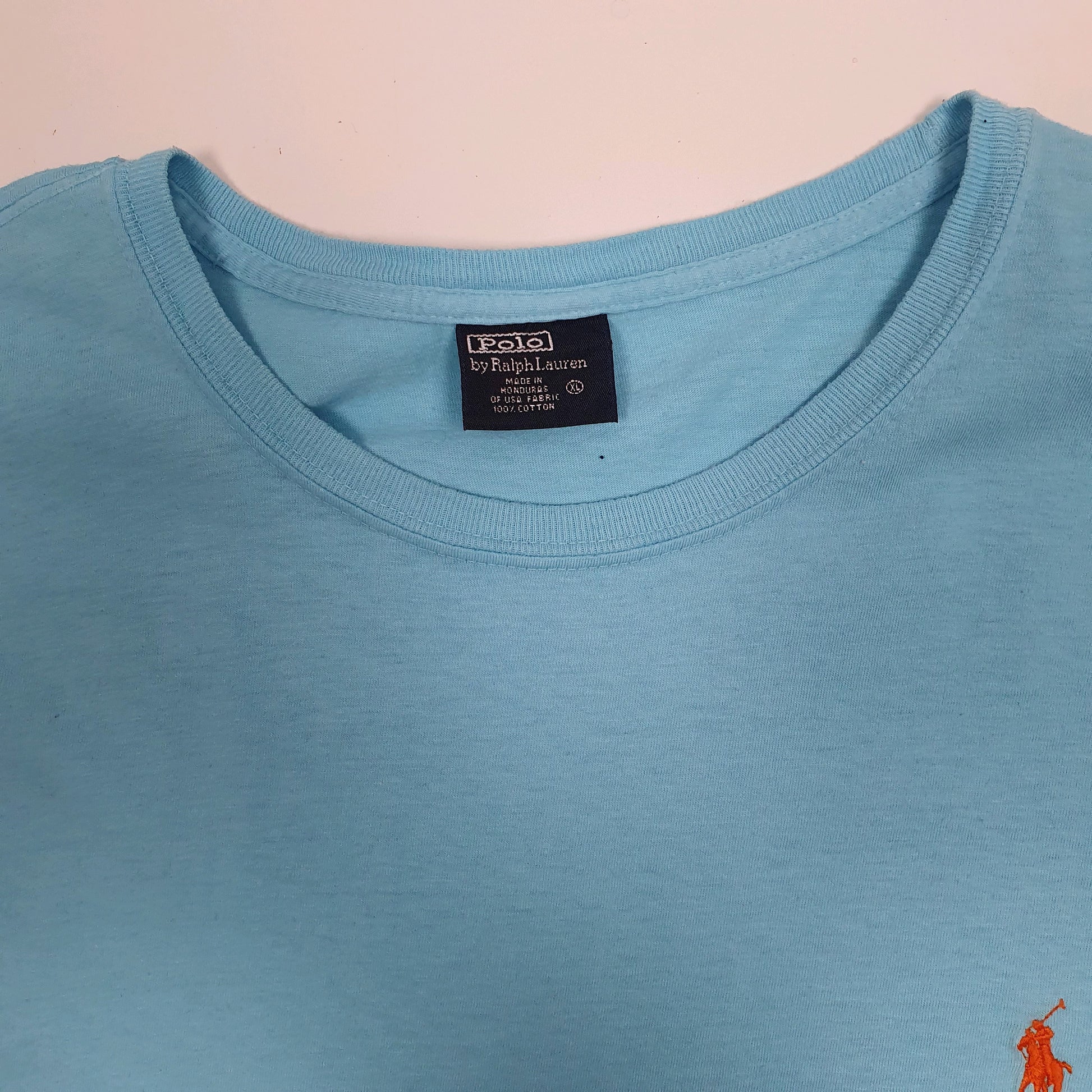 Mens Blue Polo Ralph Lauren Vintage 90s  T Shirt