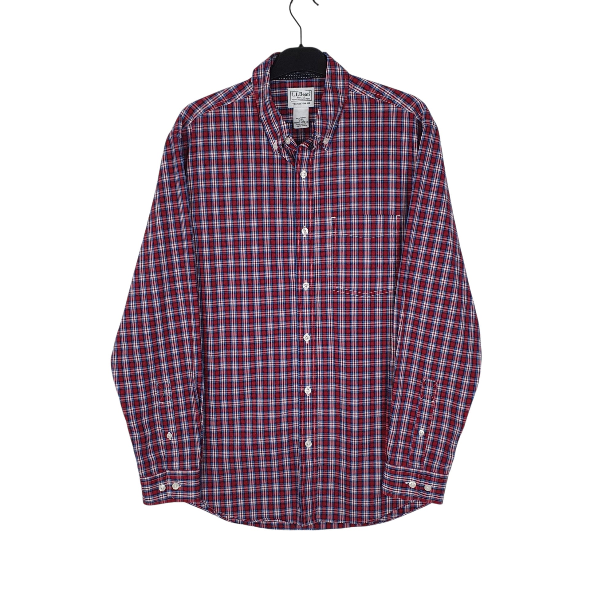 Mens Red L.L.Bean  Long Sleeve Shirt