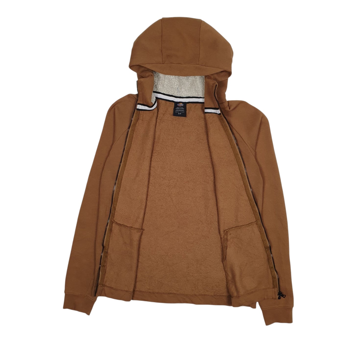 Mens Tan Dickies Hoodie Full Zip Jumper