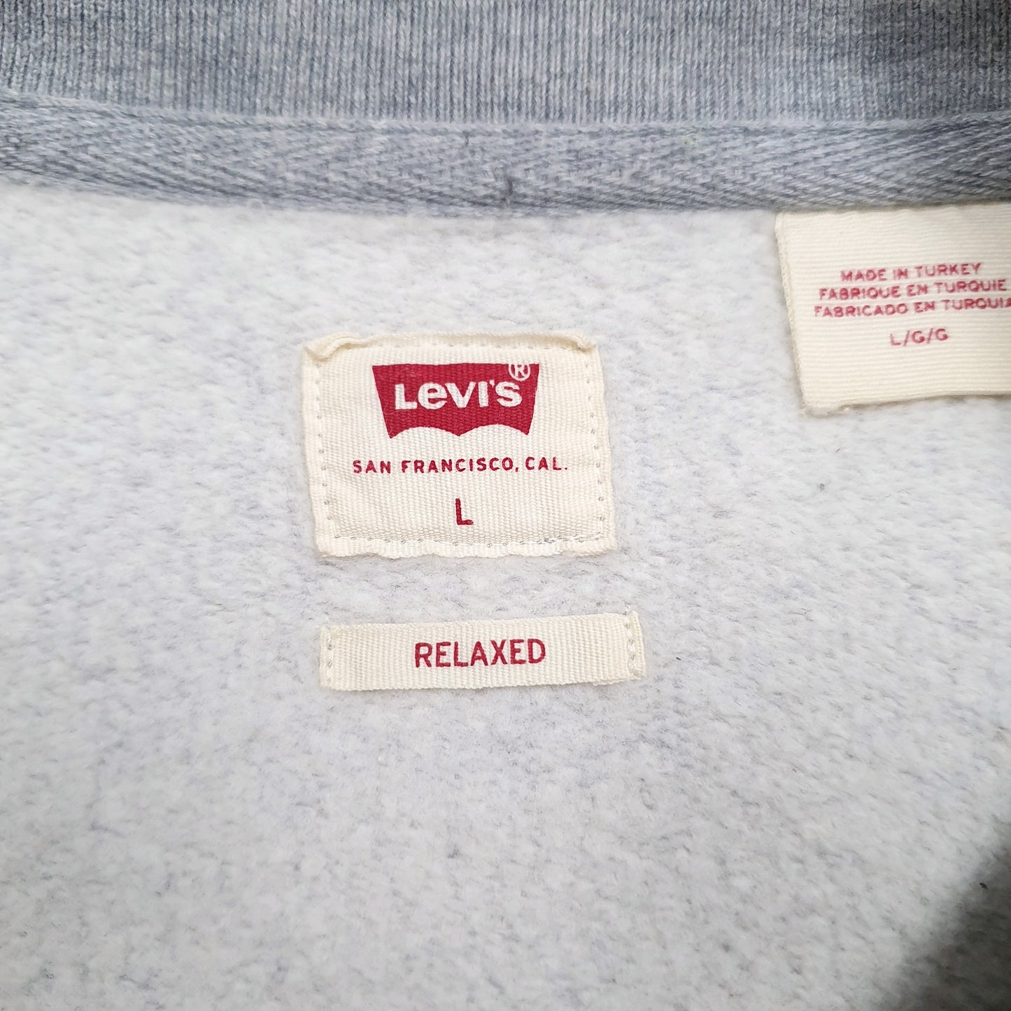 Mens Grey Levis  Crewneck Jumper