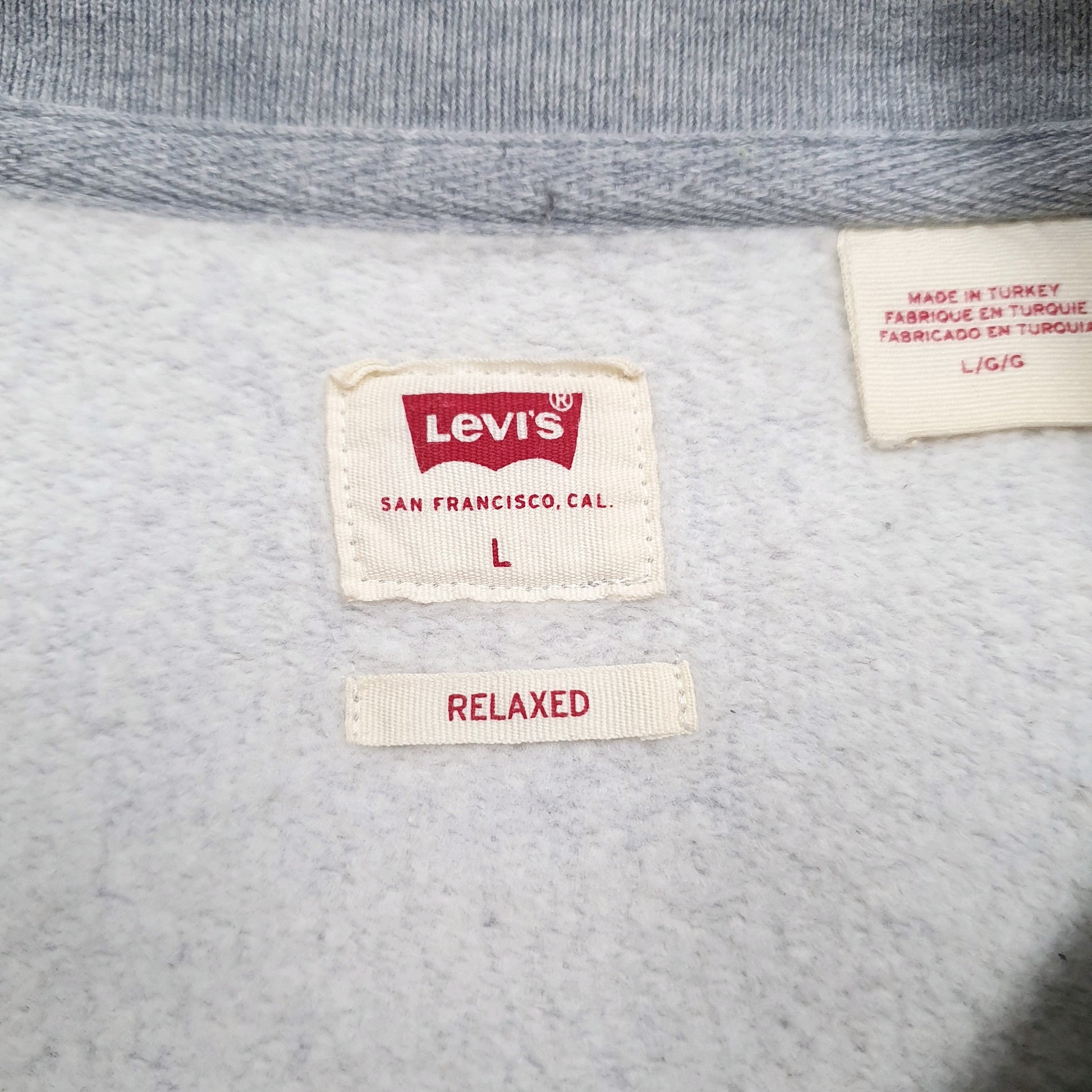 Mens Grey Levis  Crewneck Jumper