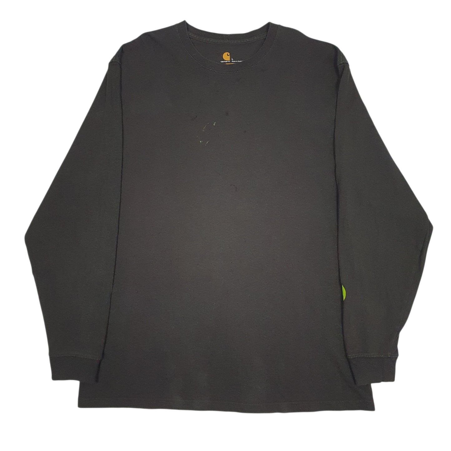 Mens Green Carhartt  Long Sleeve T Shirt