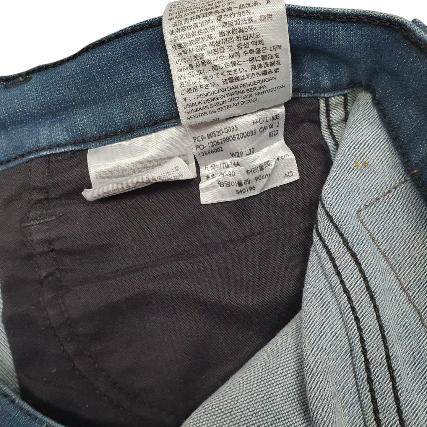 Mens Blue Levis Stretch  Shorts