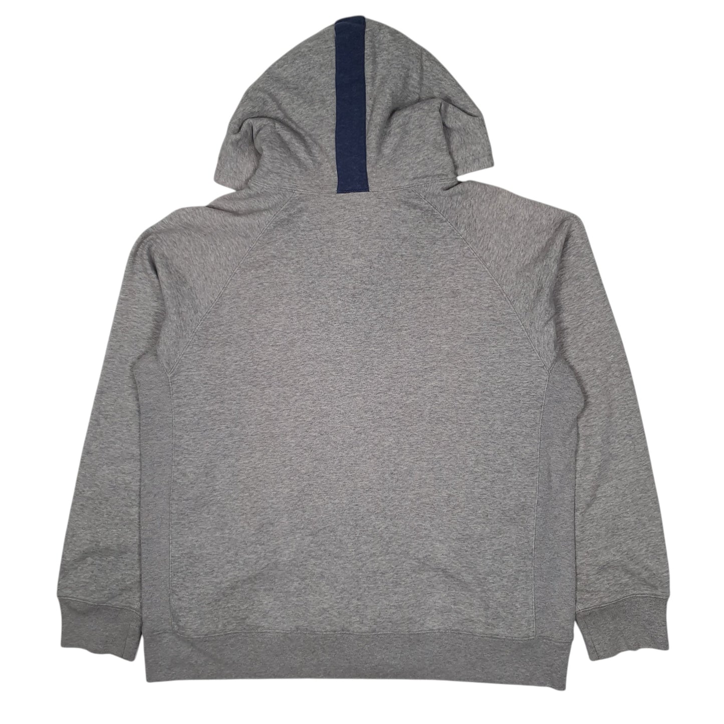 Mens Grey Nike Hoodie Vintage 2000s Full Zip Jumper