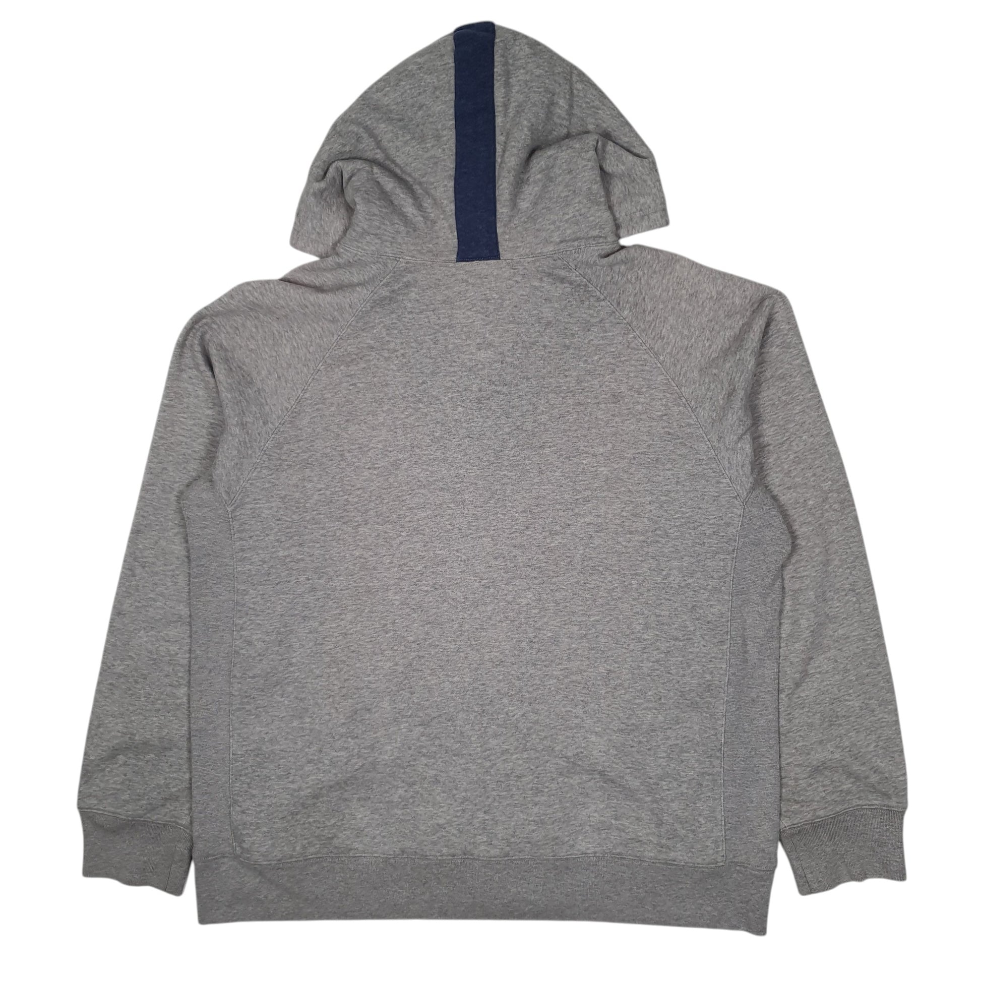 Mens Grey Nike Hoodie Vintage 2000s Full Zip Jumper