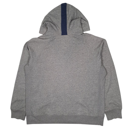 Mens Grey Nike Hoodie Vintage 2000s Full Zip Jumper