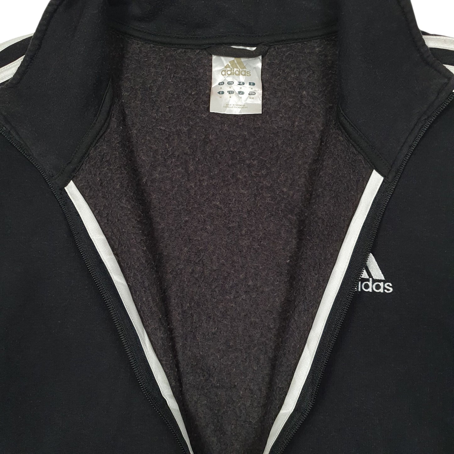 Mens Black Adidas  Full Zip Jumper