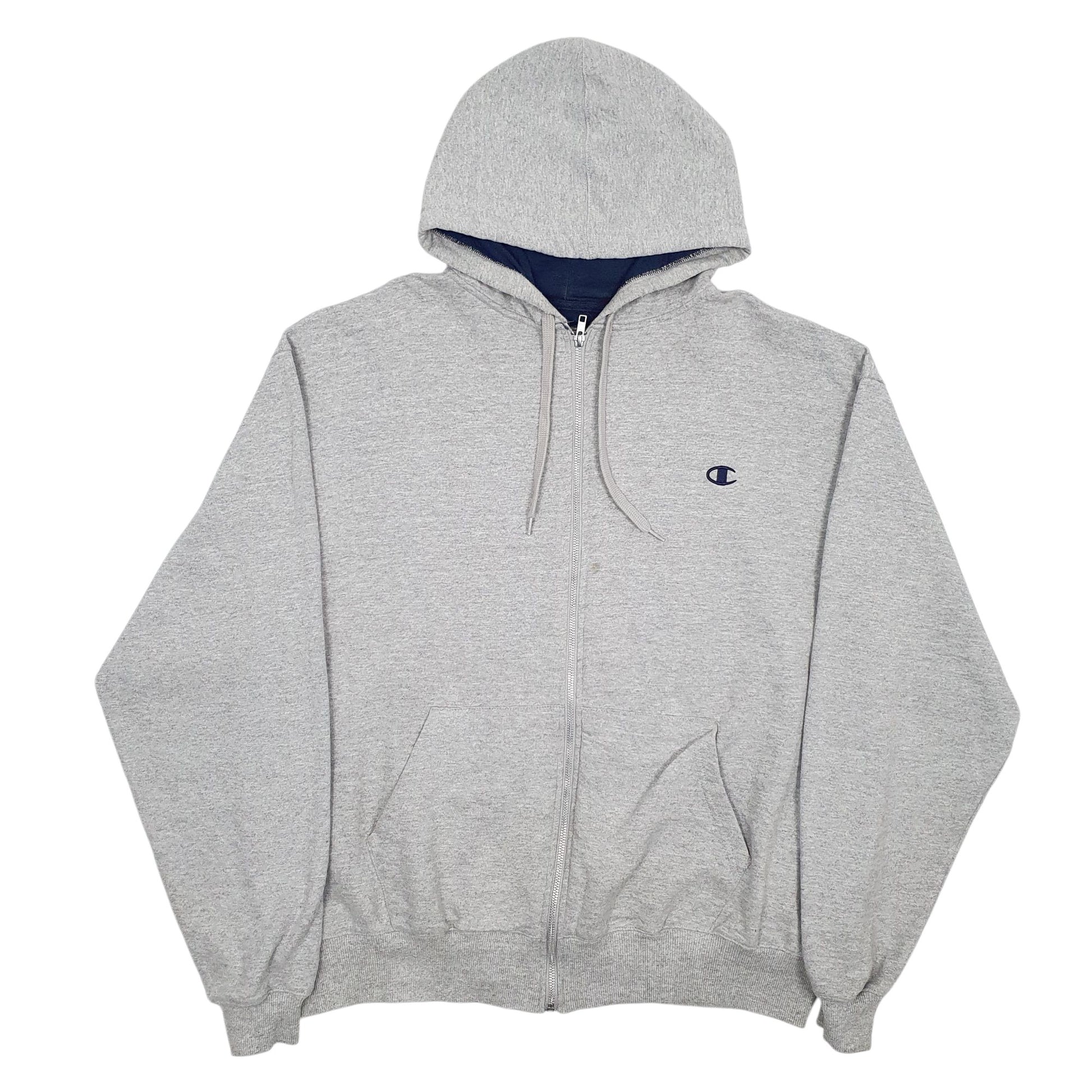 Mens Grey Champion  Full Zip Jumper