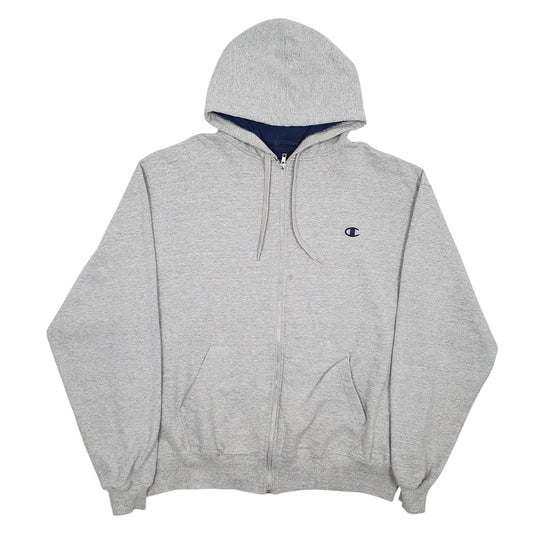 Mens Grey Champion  Full Zip Jumper