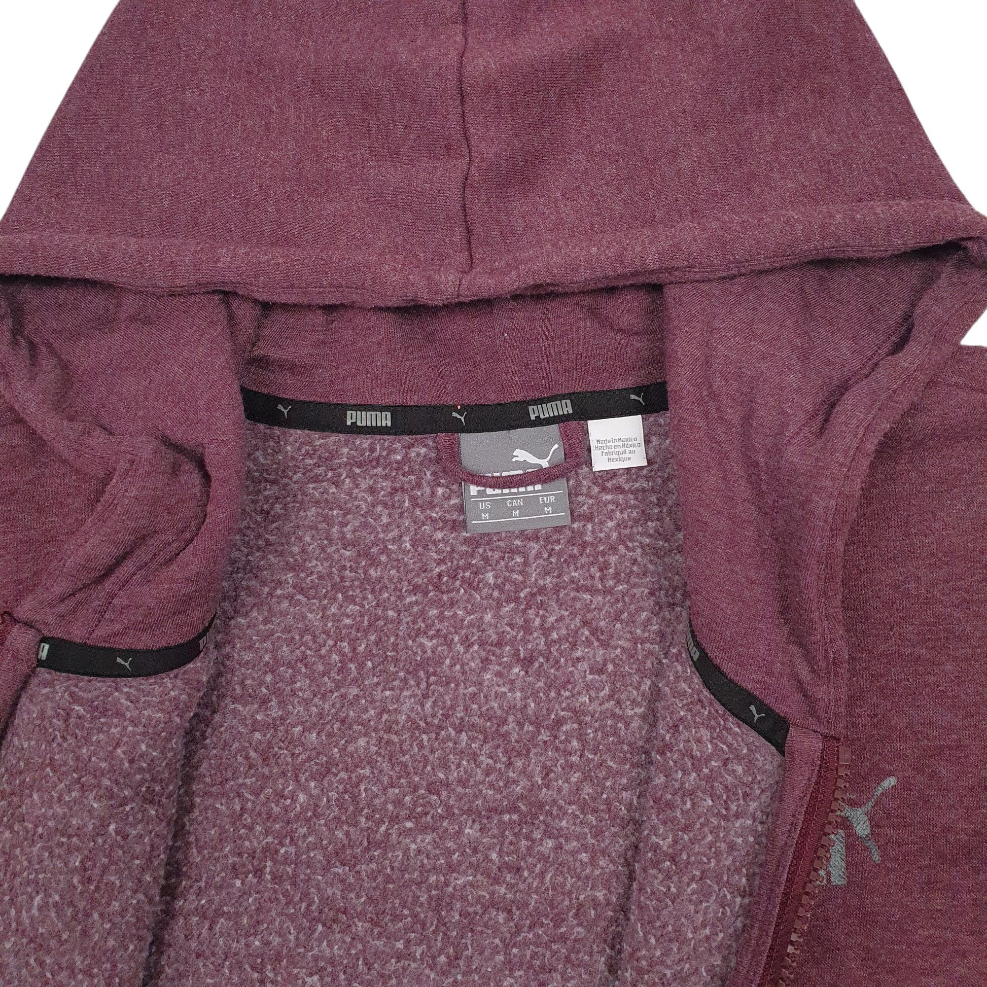 Mens Burgundy Puma  Full Zip Jumper