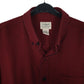 Mens Red L.L.Bean Flannel Houndstooth  Shirt