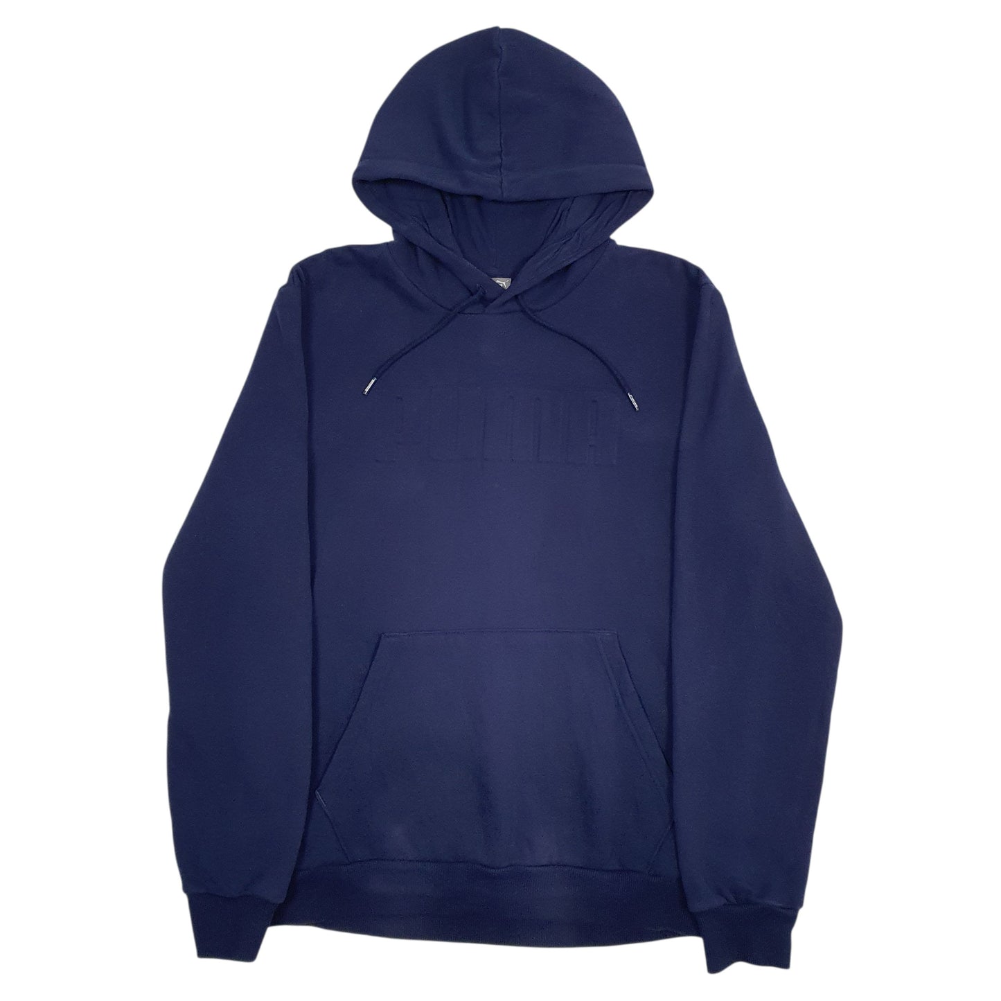 Mens Navy Puma Spellout Hoodie Jumper