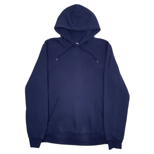 Mens Navy Puma Spellout Hoodie Jumper