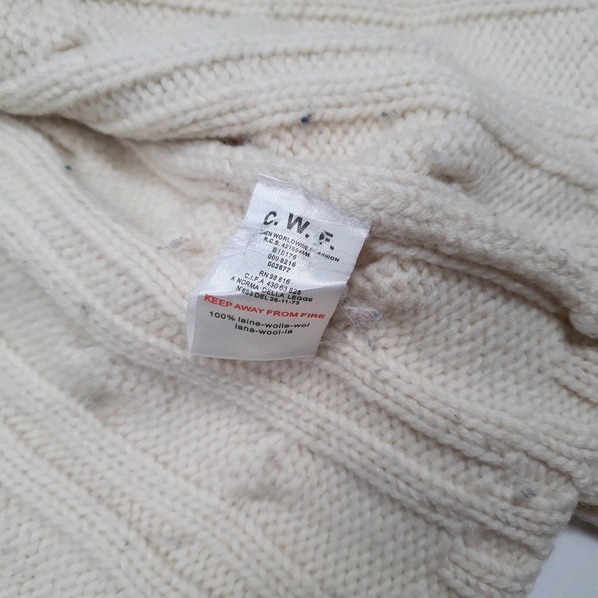 Womens Cream Burberry Cable Knit Full Zip Jumper