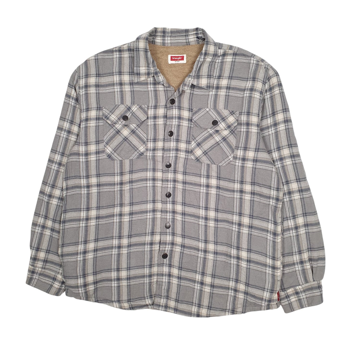 Mens Grey Wrangler Sherpa Lined  Coat