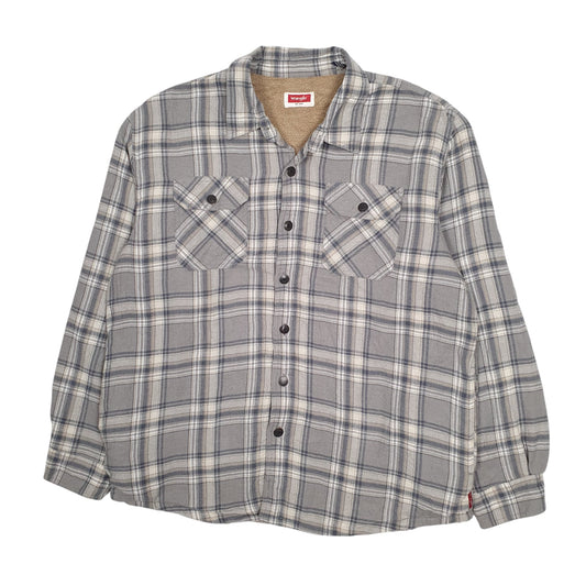 Mens Grey Wrangler Sherpa Lined  Coat