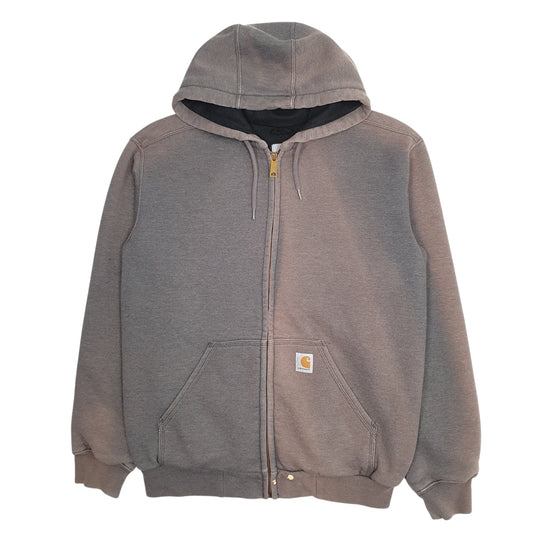 Mens Grey Carhartt Hoodie Full Zip Jumper