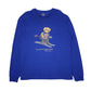 Mens Blue Polo Ralph Lauren Polo Bear Skiing Long Sleeve T Shirt