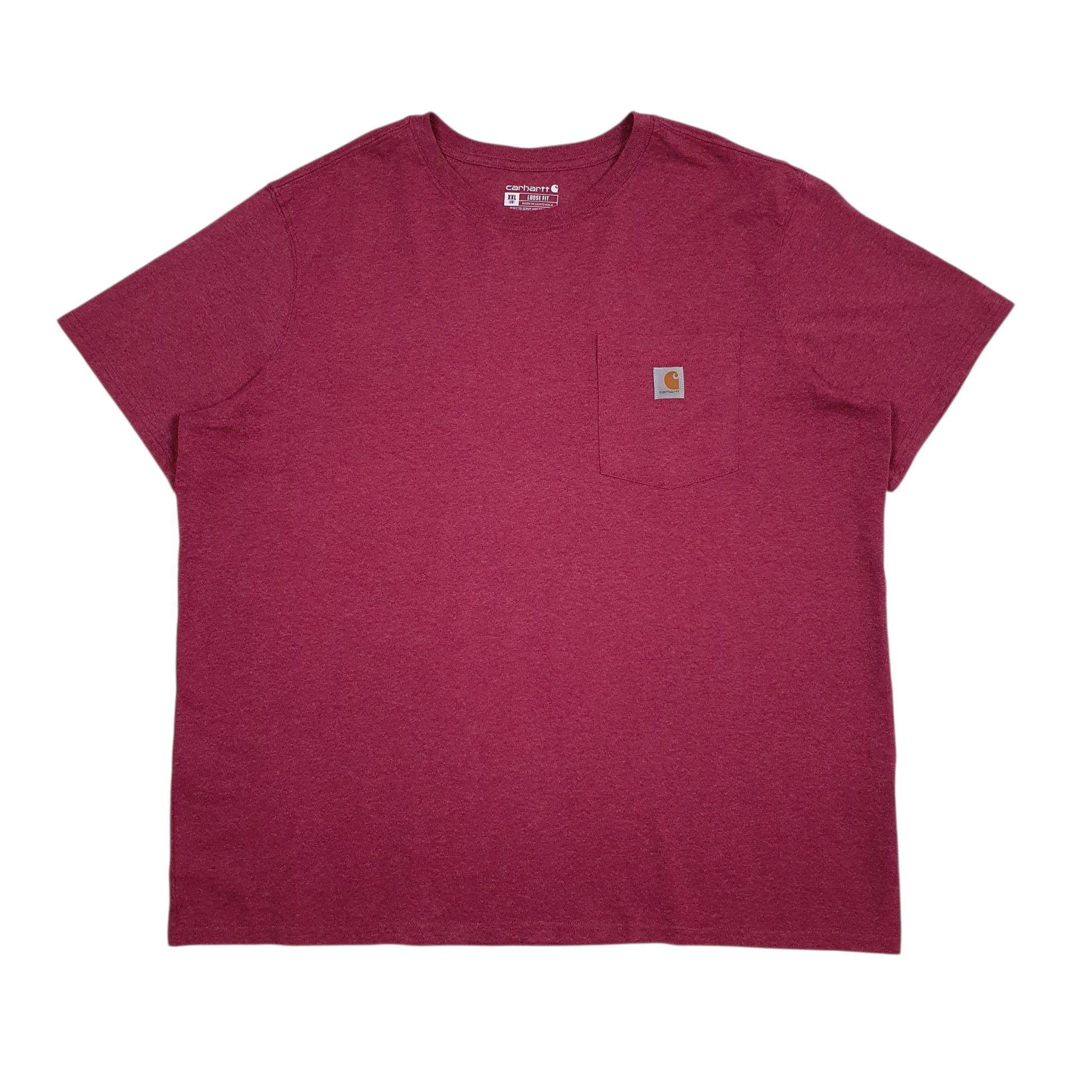 Womens Burgundy Carhartt  Short Sleeve T Shirt