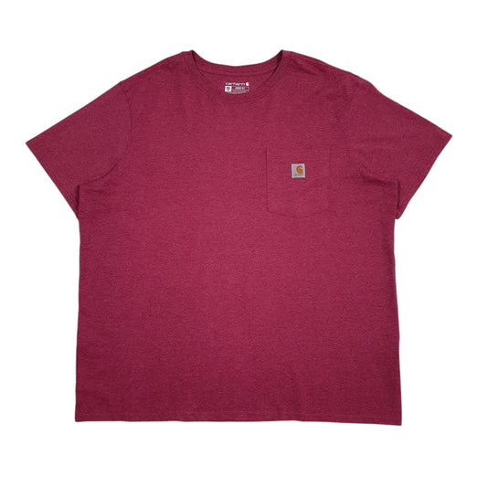 Womens Burgundy Carhartt  Short Sleeve T Shirt