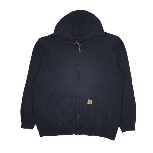 Mens Navy Carhartt Hoodie Full Zip Jumper