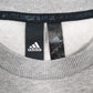 Mens Grey Adidas Spellout Crewneck Jumper