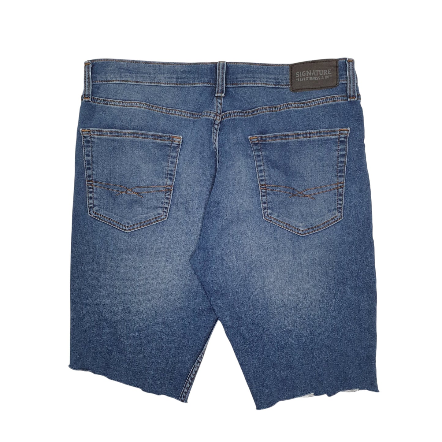 Mens Blue Levis Signature Stretch Cut Offs  Shorts