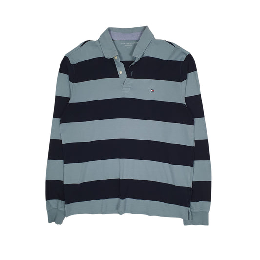 Mens Blue Tommy Hilfiger  Long Sleeve Polo Shirt