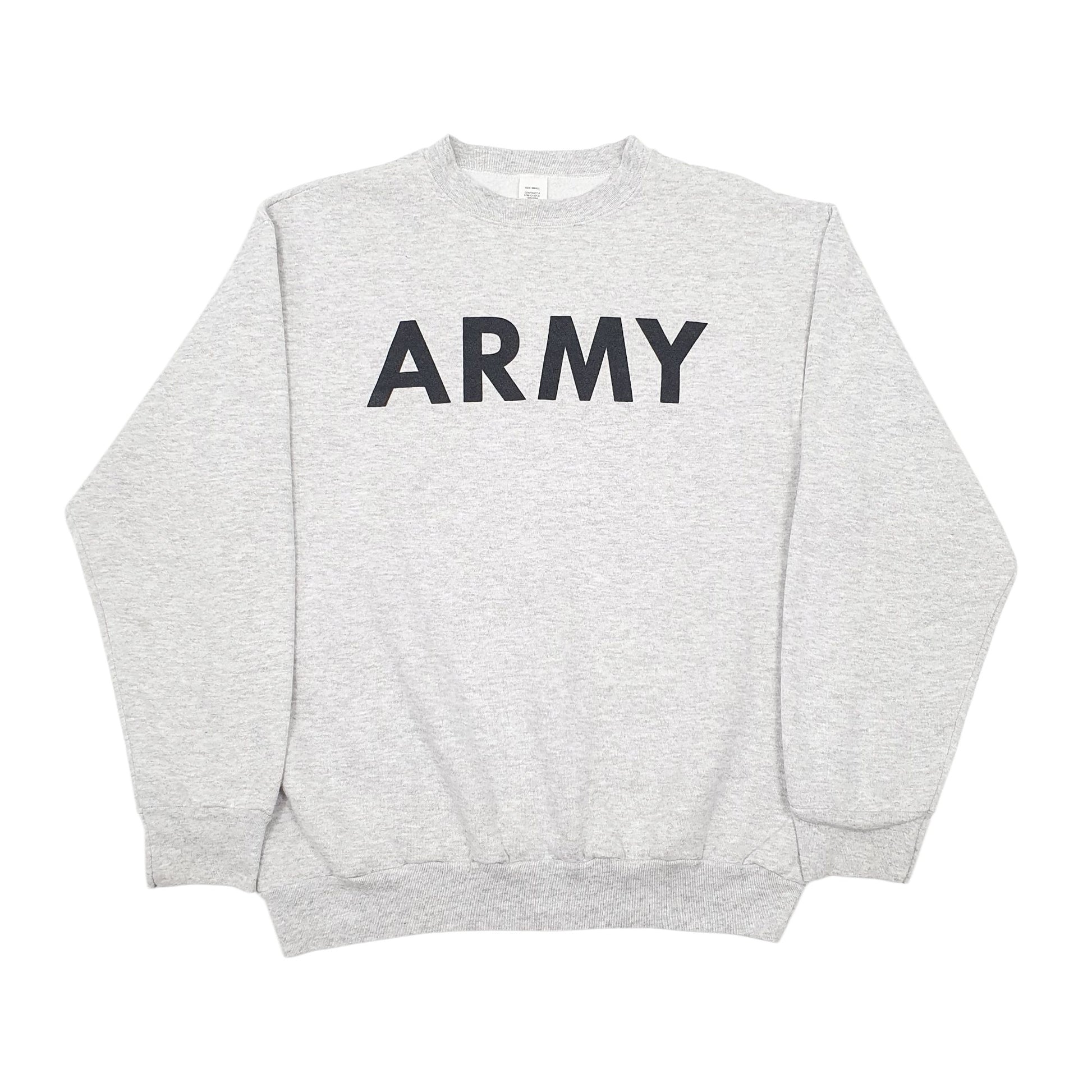 Mens Grey Army  Crewneck Jumper