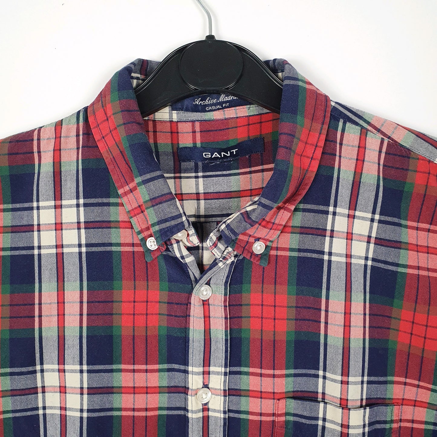 Mens Red GANT Madras  Shirt