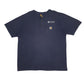 Mens Navy Carhartt Henley Short Sleeve T Shirt