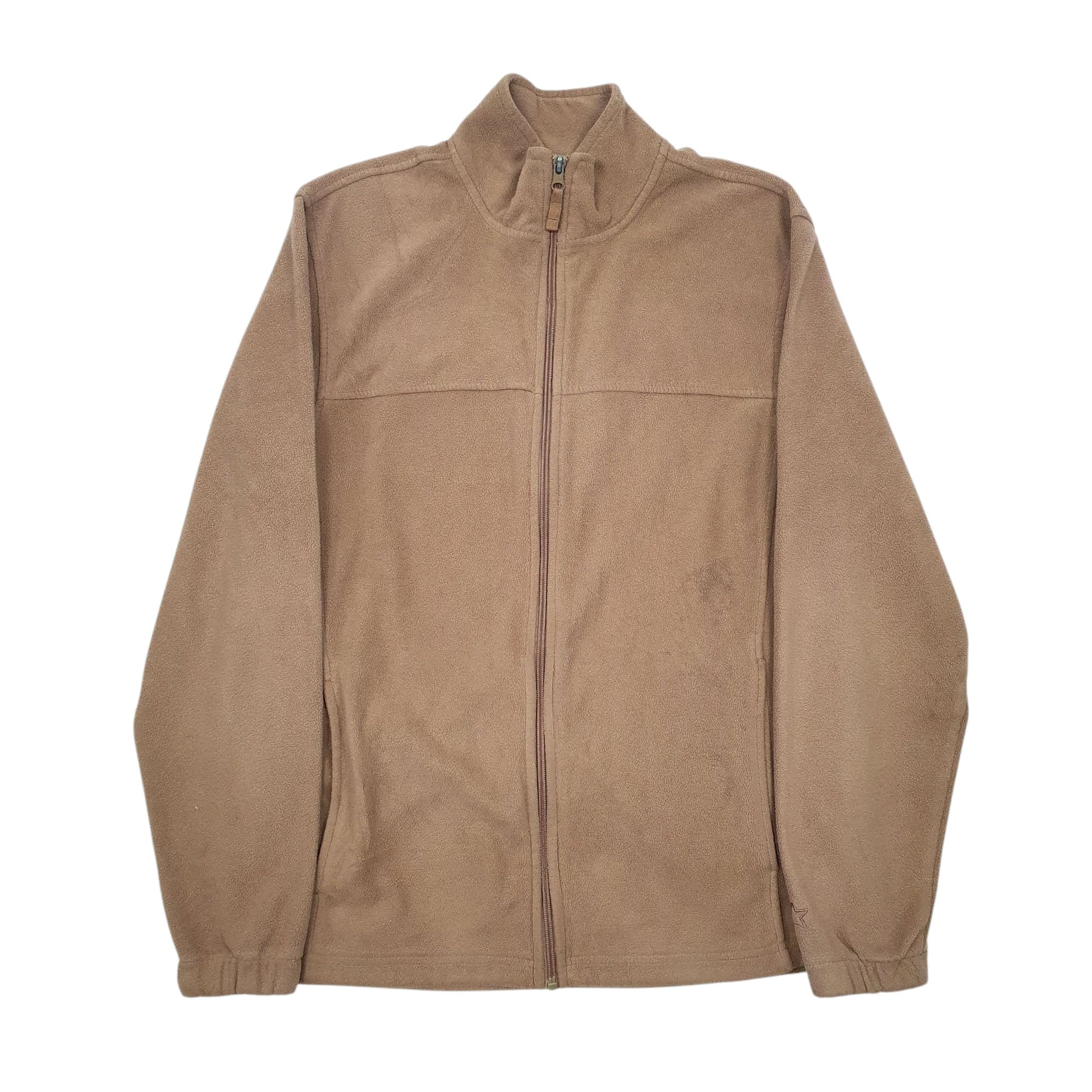 Mens Beige Starter  Full Zip Jumper