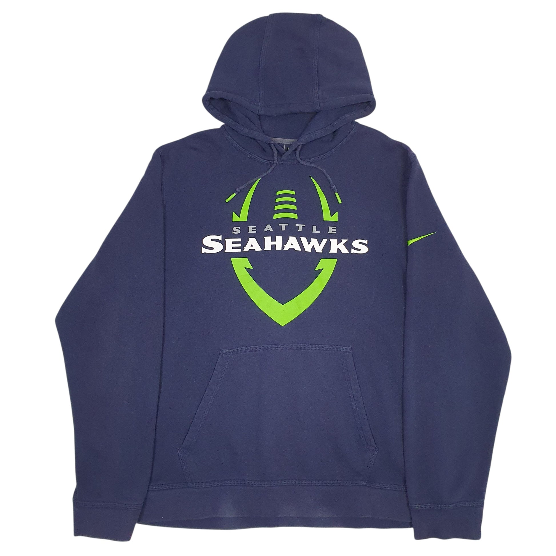 Mens Navy Nike NFL Seattle Seahawks Hoodie Jumper